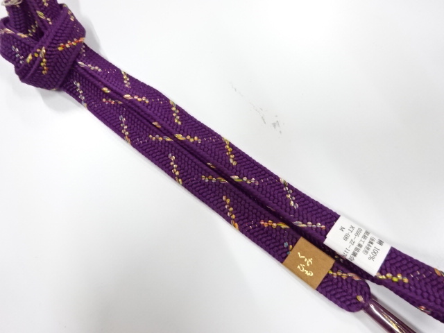 未使用品　正絹　手組帯締め